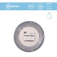 TALERZ PAPIEROWY 26CM NIEBIESKI `CHEVRON`(20SZT)