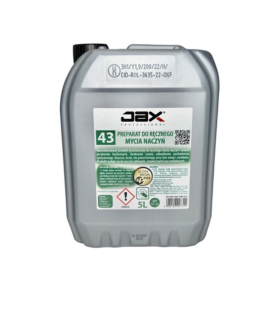 JAX PROFESSIONAL PREPARAT DO RĘCZNEGO MYCIA NACZYŃ 5L (36/4/1)