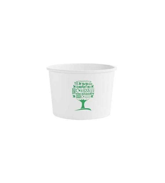 POJEMNIK PAPIEROWY GREEN TREE 475ml (25szt) 115mm BIODEGRADOWALNY