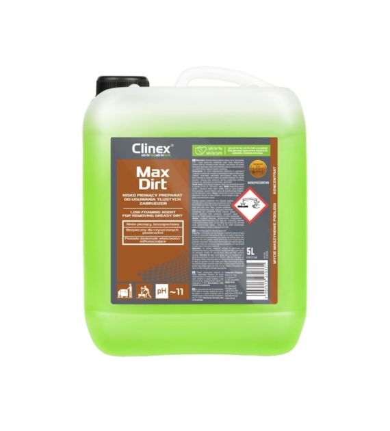 CLINEX MAXDIRT Niskopieniący preparat do usuwania tłustych zabrudzeń 5L (96/1/1)