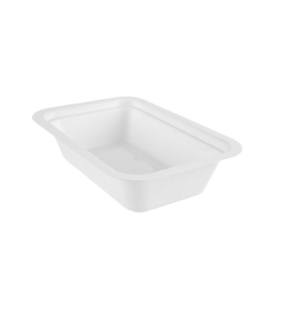 POJEMNIK Z TRZCINY CUKROWEJ 500ml BIODEGRADOWALNY 190x130x45 SERIA `3`(50SZT)