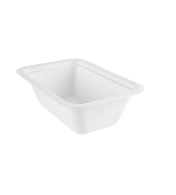 POJEMNIK Z TRZCINY CUKROWEJ 650ml BIODEGRADOWALNY 190x130x65 SERIA `3`(50SZT)