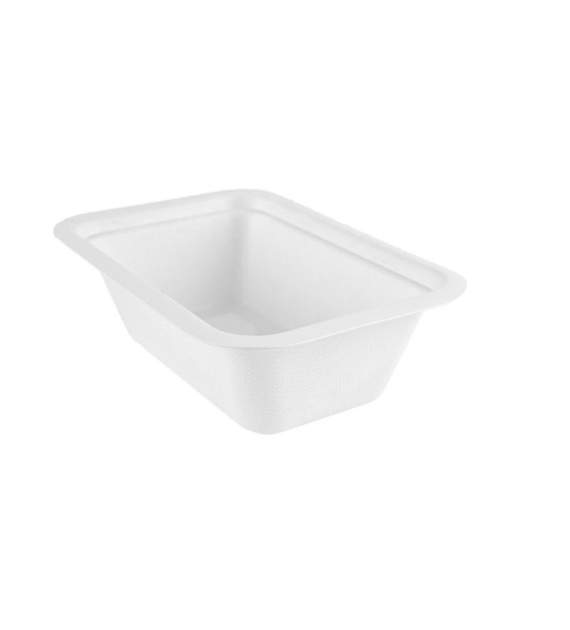 POJEMNIK Z TRZCINY CUKROWEJ 650ml BIODEGRADOWALNY 190x130x65 SERIA `3`(50SZT)