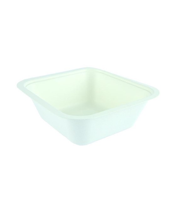 POJEMNIK Z TRZCINY CUKROWEJ 1000ml BIODEGRADOWALNY 195x180x65 SERIA `4`(50SZT)