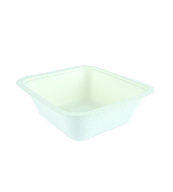 POJEMNIK Z TRZCINY CUKROWEJ 1000ml BIODEGRADOWALNY 195x180x65 SERIA `4`(50SZT)