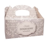 OZDOBNE PUDEŁKO NA CIASTO 19x14x9cm -ORNAMENT-