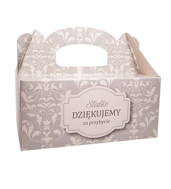 OZDOBNE PUDEŁKO NA CIASTO 19x14x9cm -ORNAMENT-