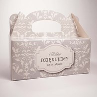 OZDOBNE PUDEŁKO NA CIASTO 19x14x9cm -ORNAMENT-