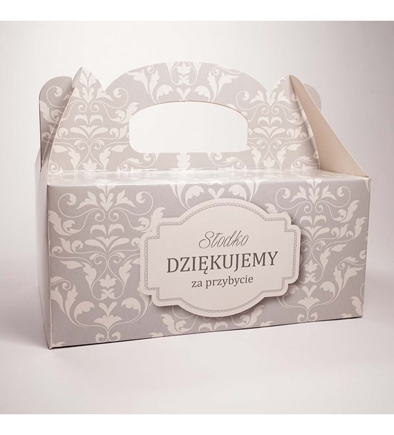 OZDOBNE PUDEŁKO NA CIASTO 19x14x9cm -ORNAMENT-