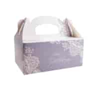 OZDOBNE PUDEŁKO NA CIASTO 19x14x9cm -KORONKA-