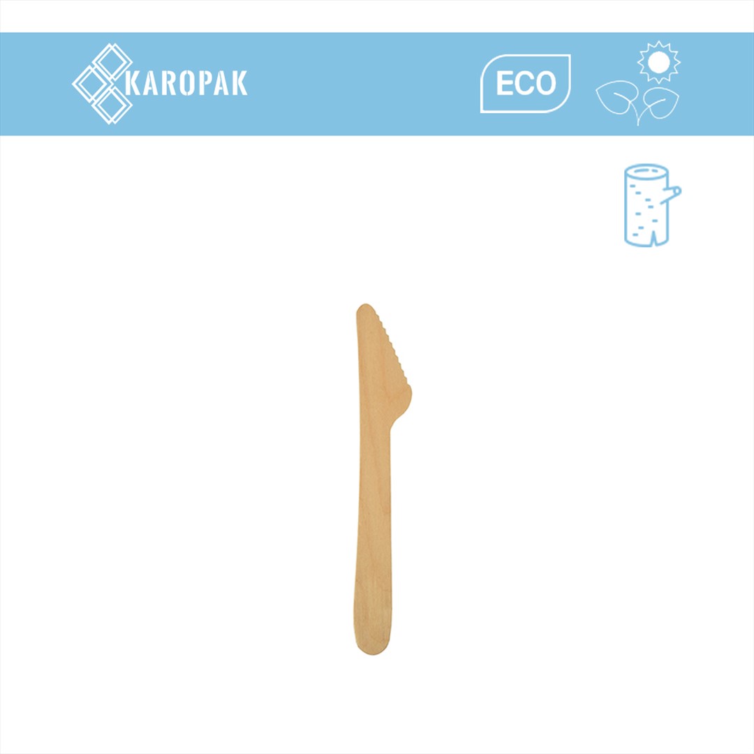 NÓŻ Z  DREWNA PURE 16,5CM (6SZT)