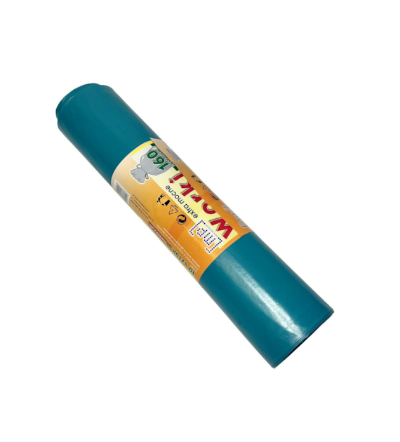Worki na odpady 160L LDPE niebieskie ETYKIETA (_/20/10)