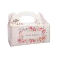 OZDOBNE PUDEŁKO NA CIASTO 19x14x9cm -RÓŻYCZKI-