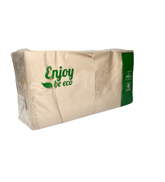 Serwetka 1-W 33x33 1/4 ECO BRĄZ (24/10/500)