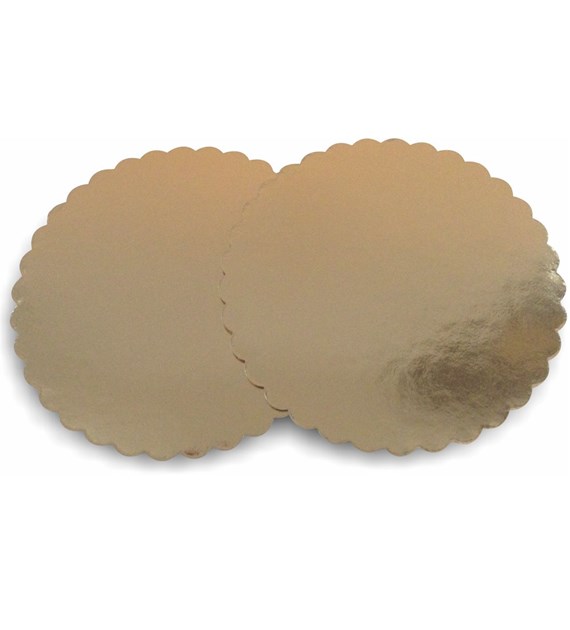 PODKŁAD OKRĄGŁY ZŁOTY KARBOWANY GRUBY 34cm 2000g (_/50/1)