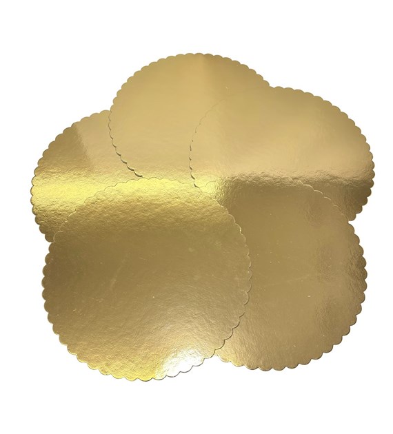 PODKŁAD OKRĄGŁY ZŁOTY KARBOWANY GRUBY 34cm 2000g (_/50/1)