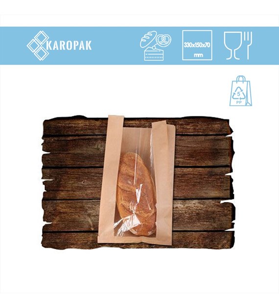 KIEL-PAK torba SZARA z oknem 330x150x70 (_/1/1000)