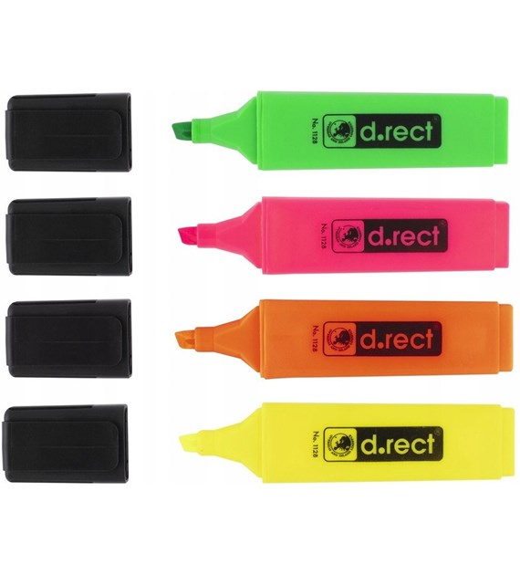 d.rect ZAKREŚLACZE MIX KOLOR (4szt)