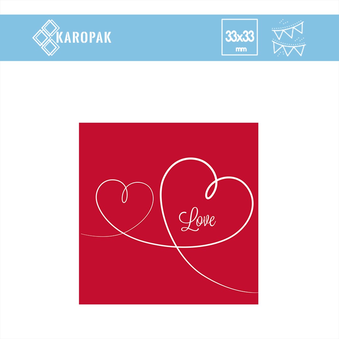SERWETKA 3-W 33x33 1/4 LOVE P.S. (20SZT)