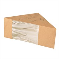 PUDEŁKO NA KANAPKI PAPIEROWE-PLA Z OKNEM 12,3x12,3x8,2cm (_/10/50)