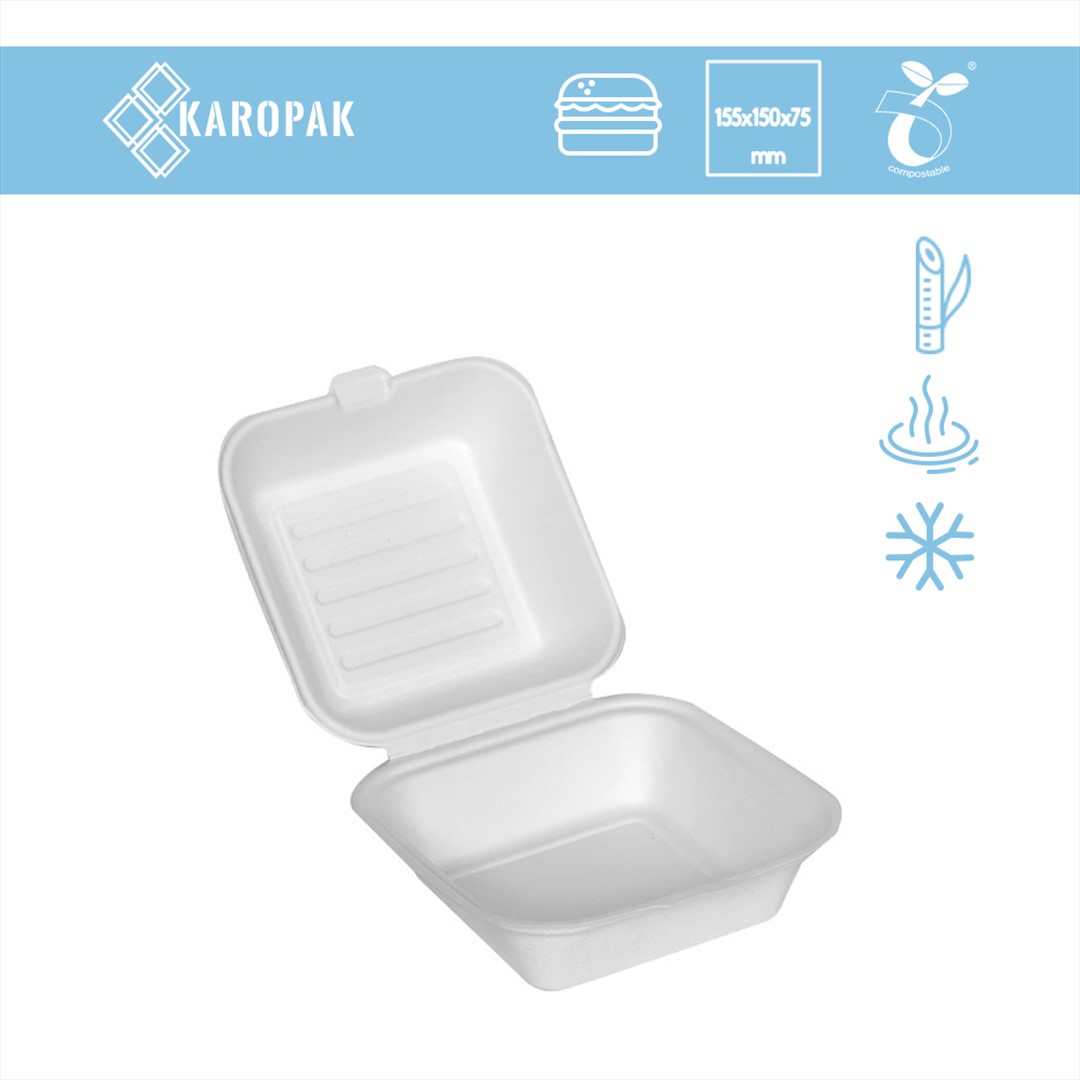 KRAM MENUBOX Z TRZCINY CUKROWEJ - BURGER 155x150x75  FE033 (_/10/50)