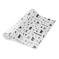 PAPIER PAKOWY BIAŁY NADRUK MIĘSO + PE 35cm ROLKA (10KG)