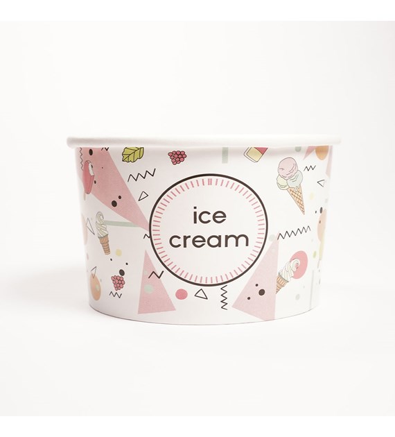 MISKA PAPIEROWA NADRUK ICE CREAM 245ml (_/24/25)