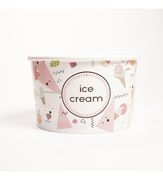 MISKA PAPIEROWA NADRUK ICE CREAM 245ml (_/24/25)