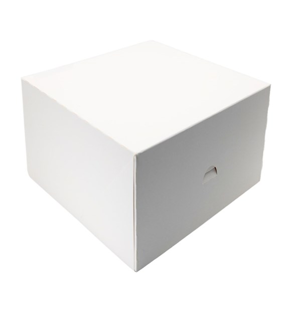 PUDEŁKO DO CIAST ZAMYKANE 260x260x120 BIAŁE (_/10x15/1)