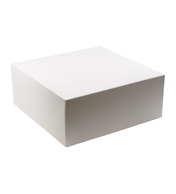 PUDEŁKO DO CIAST ZAMYKANE 300x300x125 BIAŁE (_/8x10/1)