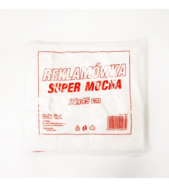 Reklamówki HDPE 25/45 SUPER MOCNA 14mic (42/30/120)