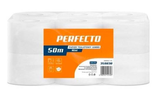 PERFECTO Papier Toaletowy Mini Rolka, 50m, celuloza 2w (48/2/12)