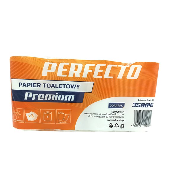 PERFECTO Papier Toaletowy Premium 3W Celuloza 150 listków (36/7/8)