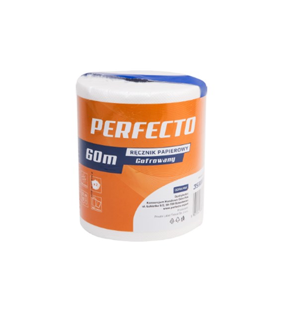 PERFECTO Ręcznik papierowy 60m, 2w, celuloza 1 rolka (22/15/1)