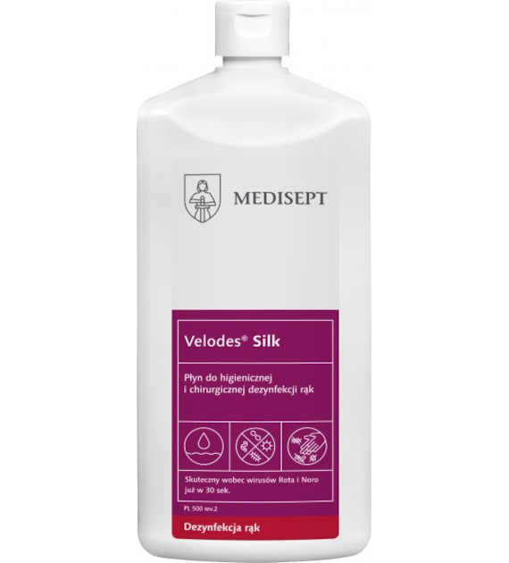 MEDISEPT Velodes Silk płyn do dezynfekcji rąk 500l ml (_/24/1)