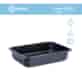 (REUSE) Pojemnik żebrowany W1/621RD 227x178x50 1400ml CZARNY (16/1/320)