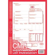 CMR A4 MIĘDZYNARODOWY LIST PRZEWOZOWY 1+4
