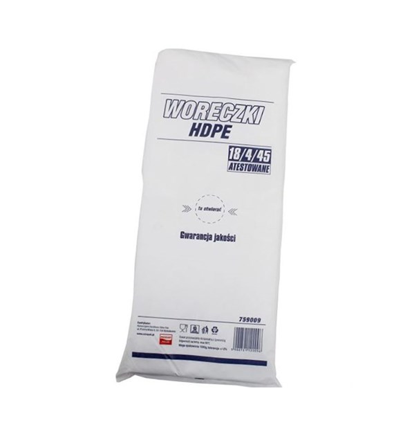 Woreczki HDPE 18/4/45 6mic (48/10/800)