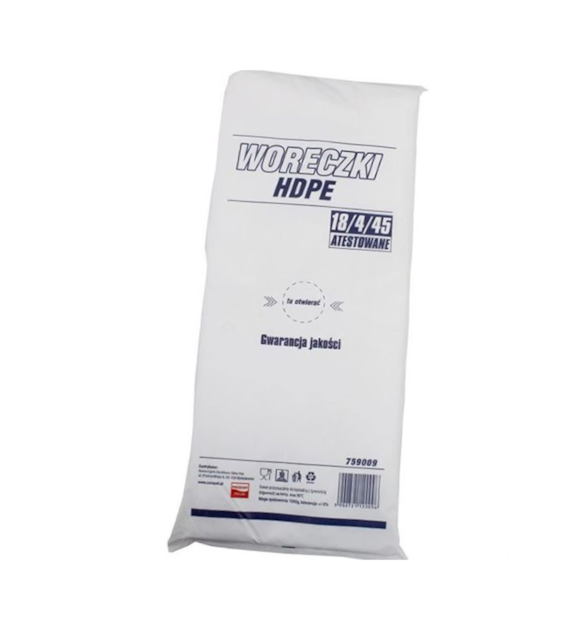 Woreczki HDPE 18/4/45 6mic (48/10/800)