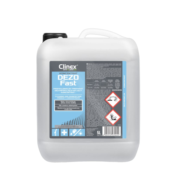 CLINEX DEZOFAST Preparat dezynfekująco-myjący KONCENTRAT 5L (114/1/1)