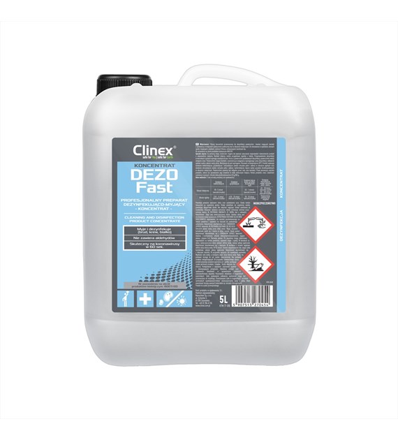 CLINEX DEZOFAST Preparat dezynfekująco-myjący KONCENTRAT 5L (114/1/1)