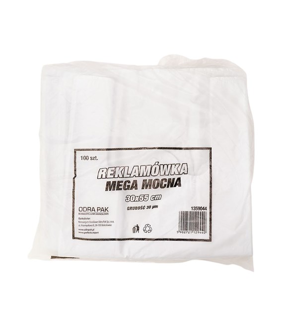 Reklamówki HDPE 30/55 MEGA MOCNA 30mic (56/10/100)