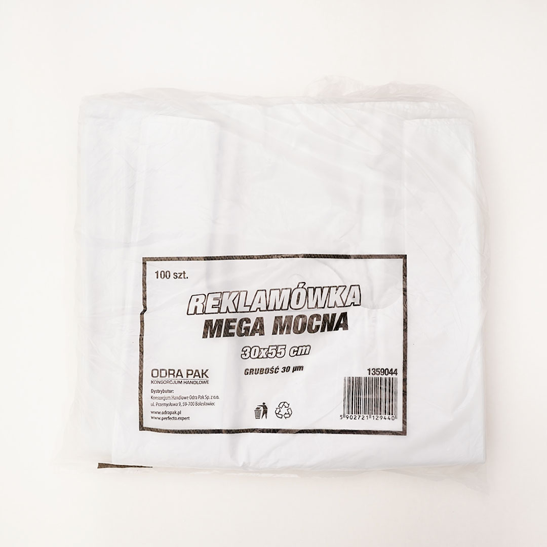 Reklamówki HDPE 30/55 MEGA MOCNA 30mic (56/10/100)