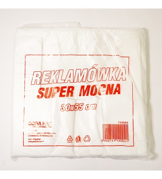 Reklamówki HDPE 30/55 SUPER MOCNA 14,5mic (80/10/120)