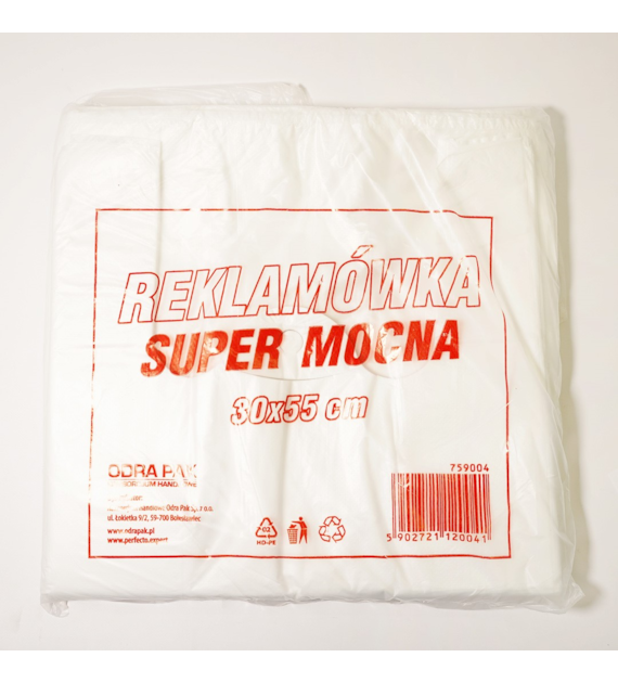 Reklamówki HDPE 30/55 SUPER MOCNA 14,5mic (80/10/120)