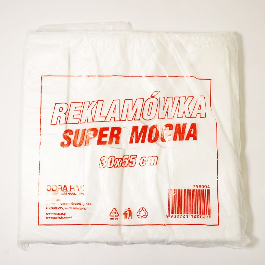 Reklamówki HDPE 30/55 SUPER MOCNA 14,5mic (80/10/120)