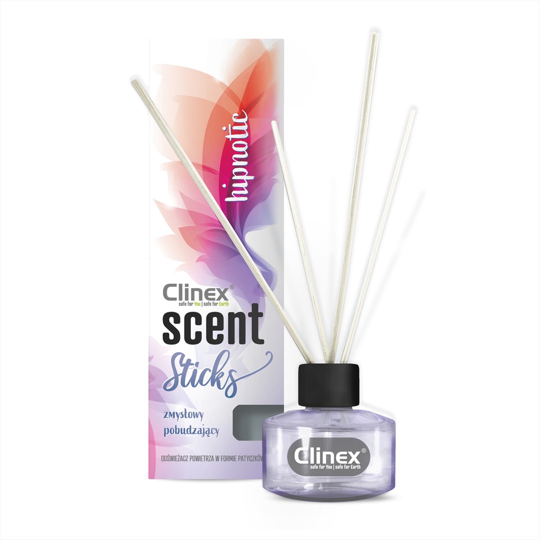 CLINEX SCENT STICKS Patyczki zapachowe neutralizujące nieprzyjemne zapachy HIPNOTIC 45ml (114/12/1)