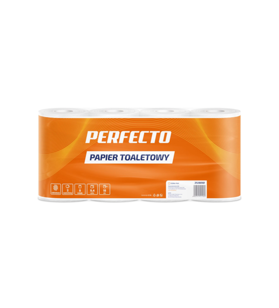 PERFECTO Papier toaletowy MAŁA ROLKA 165 listków 2W celuloza (36/7/8)
