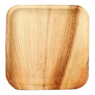 TALERZ KWADRATOWY Z LIŚCIA PALMOWEGO 25x25x1,5cm (96/4/25)