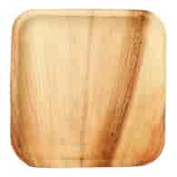 TALERZ KWADRATOWY Z LIŚCIA PALMOWEGO 25x25x1,5cm (96/4/25)